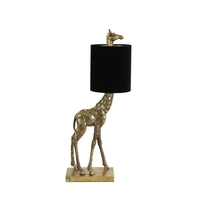 Afbeelding van Light &amp; Living Giraffe tafellamp 61 cm antiekbrons/zwart Kunststof