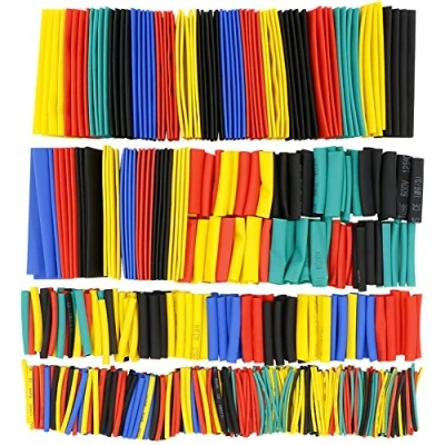 Afbeelding van Vegena krimpkousenset, 656 delig, assortiment krimpkousen, zak, verhouding 2:1, verschillende maten, heat krimpkous