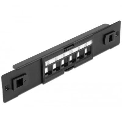 Afbeelding van Delock 10″ Keystone Patchpanel 6 Port werkzeugfrei