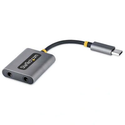 Afbeelding van StarTech.com USB C Headphone Splitter, Type Dual Headset Adapter met Mic Input, naar 3.5