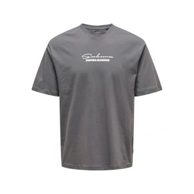 Afbeelding van ONLY &amp; SONS t shirt grijs