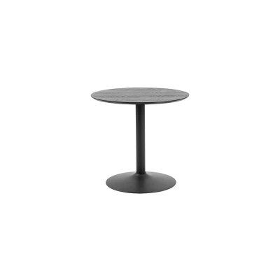 Afbeelding van Eettafel Farstrup ø 80 cm in zwart eiken met trompetpoot