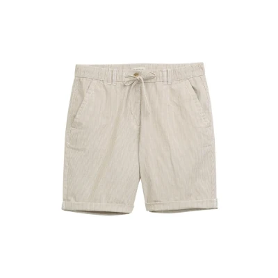 Afbeelding van TOM Tailor Bermuda MIT Kordelzug Shorts, Dames, Maat: 36, Delicate olive white stripe