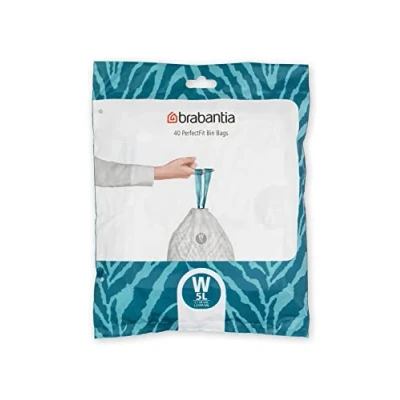 Afbeelding van PerfectFit Afvalzak met trekbandsluiting Code W 5 ltr, Brabantia