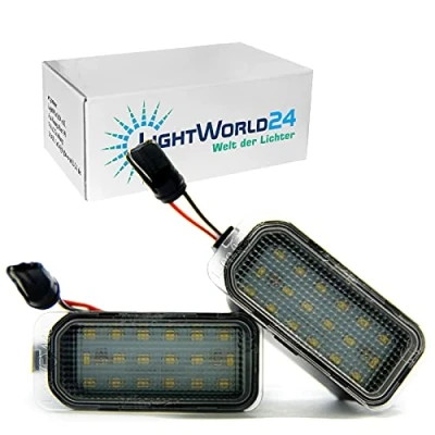 Afbeelding van Lightworld24 Led kentekenplaatverlichting, F ord Fiesta, Focus, C Max, Mondeo, Galaxy S Kuga, J Aguar, XJ, XF, 18 SMD Xenon, 2 stuks