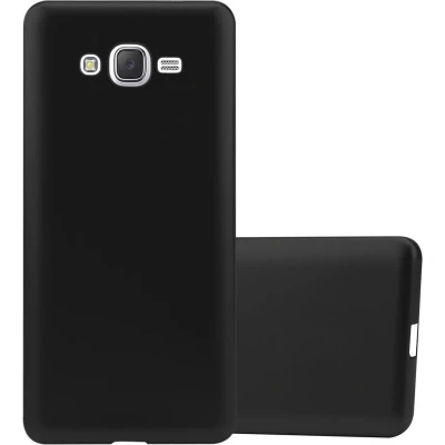 Afbeelding van Cadorabo Hoesje geschikt voor Samsung Galaxy J7 2015 in METALLIC ZWART Beschermhoes gemaakt van flexibel TPU silicone Case Cover