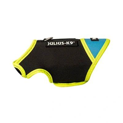 Afbeelding van Julius K9 IDC neopreen hondenjas, maat: baby 1, zwart en aquamarijn