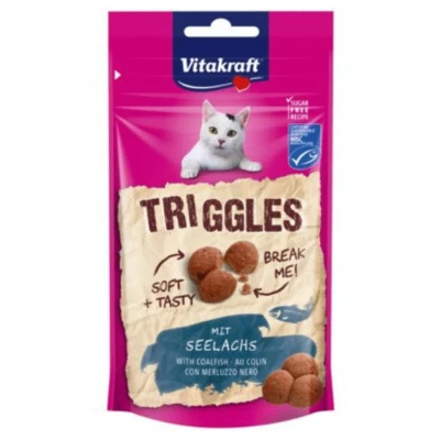 Afbeelding van Vitakraft Triggles 40 g Kattensnack Koolvis