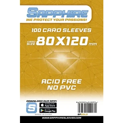 Afbeelding van Red Glove Sapphire Card Sleeves Goud 80x120 mm 100 stuks