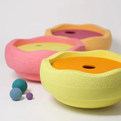 Afbeelding van Grimm&#039;s x stapelstein rolling discs warm pastel 3st