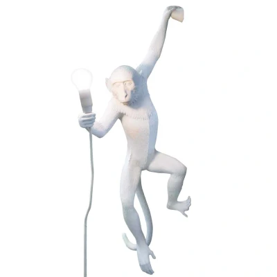 Afbeelding van Seletti Monkey Hanging Wandlamp Wit Links