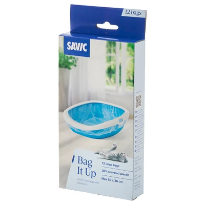 Afbeelding van 12 Stuks Bag it Up Litter Tray Bags Large voor Savic Kattenbak Iriz