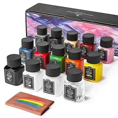 Afbeelding van Smalltongue Set van 14 acryl lederverfset voor schoenen