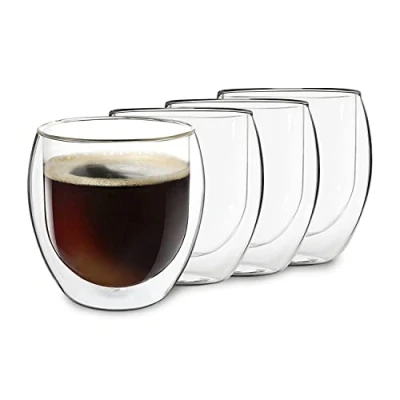 Afbeelding van Feelino Duos Jumbo Latte Macchiato Glazenset 4 X 310 Ml Dubbelwandige Glazen Koffieglazen Theeglazen Cappuccinoglazen Ijskoffieglazen Thermoglazen Espressokopjes