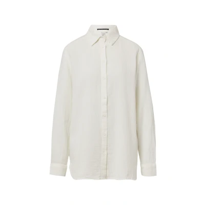 Afbeelding van QS IM Oversizeschnitt Overhemdblouse, Dames, Maat: 34, Ecru