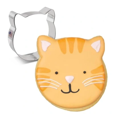 Afbeelding van Ann Clark Cookie Cutters Cat Face Cutter, 4.4 inch