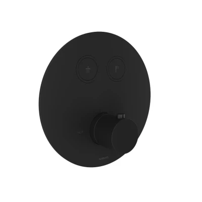 Afbeelding van HotBath Cobber Afbouwdeel Inbouwthermostaat met 2 pushbuttons Mat Zwart PB009EXTBL
