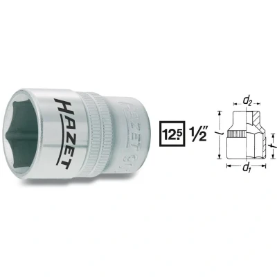 Afbeelding van Hazet 900 8 Dop (zeskant) Dopsleutelinzetstuk mm 1/2 (12.5 mm)