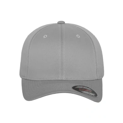 Afbeelding van Brandit Unisex Flexfit Wooly Combed Honkbalpet, ondoorzichtig, zilver, One size