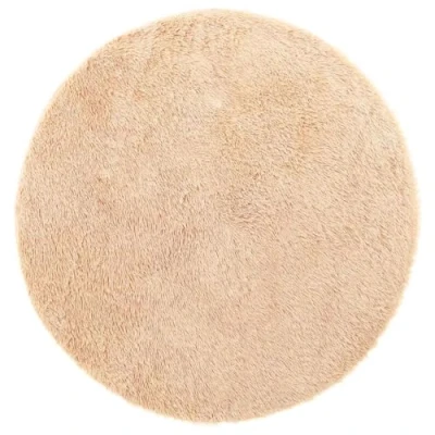Afbeelding van vidaXL hoogpolig vloerkleed 100x100 cm polyester beige