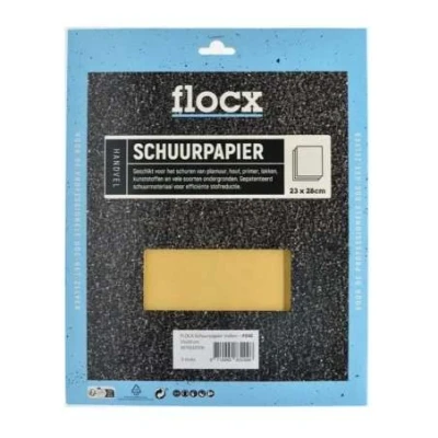 Afbeelding van Flocx Schuurpapier Vellen 23 x 28cm 3stuks P120 3st grof Schildersbenodigdheden