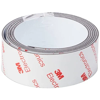 Afbeelding van FerroFlex® 25 mm brede 3M zelfklevende &amp; glanzende witte ferrostrook voor muren, kantoor, thuis en het creëren van directe oppervlakken Magneten zullen tot 1 meter lengte aantrekken