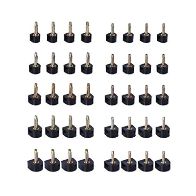 Afbeelding van Reccisokz Vervangende hakken hielpunten schoenen stifthak plug schoen vervanging, hakbeschermers voor hoge hakken, 8, 9, 10, 11 en 12 mm, U vorm, zwart (20 paar)