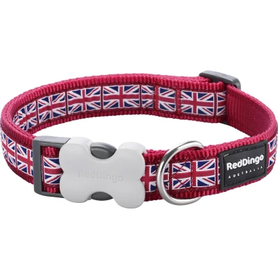 Afbeelding van Hondenhalsband Red Dingo STYLE UNION JACK FLAG 31 47 cm