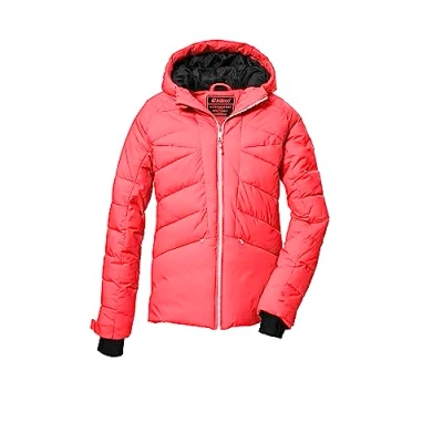 Afbeelding van killtec Meisjes Gewatteerde jas/ski jas met capuchon en sneeuwvanger KSW 116 GRLS SKI QLTD JCKT, coral pink, 164, 39652 000