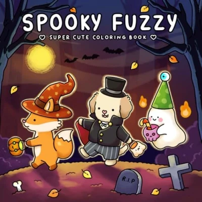 Afbeelding van Spooky Fuzzy: Cute Creepy Coloring Book for Adults and Teens Relaxation