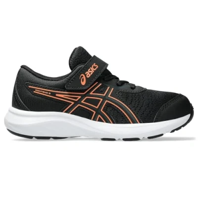Afbeelding van Asics Gelcontend 9 Unisex Hardloopschoenen voor op de weg kinderen, Maat: 32.5, Black/saxon green Textiel/ synthetisch