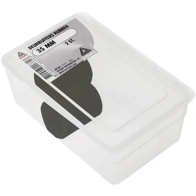 Afbeelding van Deurbuffers rubber 35mm zwart 2st Deltafix