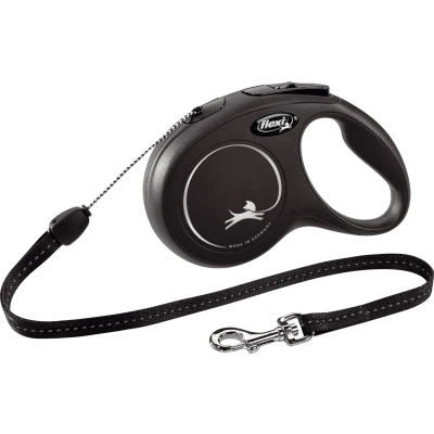 Afbeelding van Flexi Rollijn Classic Cord Zwart S 8 MTR (218147)