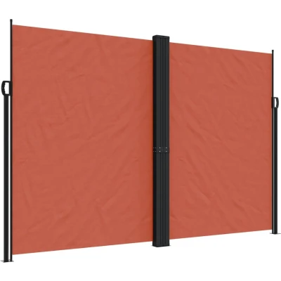 Afbeelding van Windscherm uittrekbaar 220x1000 cm terracottakleurig