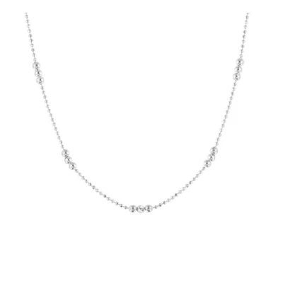 Afbeelding van YO&amp;NO Ketting Zilver gerhodineerd Bolletjes 2,0 mm 40 + 4 cm 925