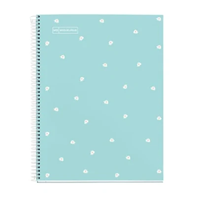 Afbeelding van Miquelrius Notitieboek, A4, 1 gekleurde strip, 80 vellen horizontaal gelinieerd, 7 mm, papier 90 g/m², 4 gaten, harde kaft, margriet blauw