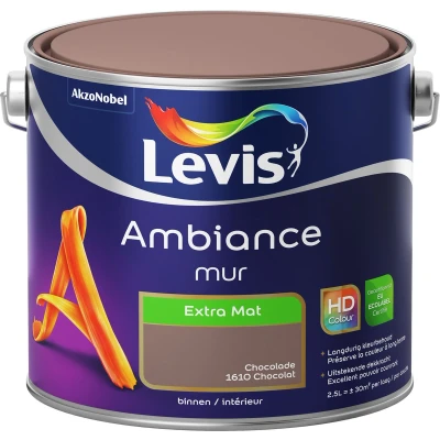 Afbeelding van Levis Ambiance Muurverf Extra Mat 2,5l Chocolade
