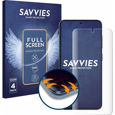 Afbeelding van Savvies Screenprotector voor Samsung Galaxy S24 Folie Beschermfolie transparant volledig dekking (4 Stuks)