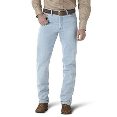 Afbeelding van Wrangler heren jeans, goudkleurige gesp, 29W x 36L