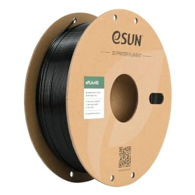 Afbeelding van eSUN PLA+ Filament 1.75mm, PLA+HS Hoge Snelheid 3D Printer Dimensionale nauwkeurigheid +/ 0.03mm, 1KG Spool (2.2 LBS) Speedy voor Printers (Zwart, 1.75)