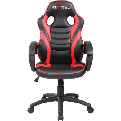 Afbeelding van RED Gaming Stoel Rood Fighter C6 stoel, Rood, Zwart