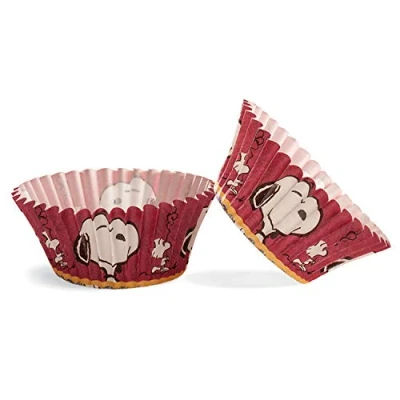 Afbeelding van Snoopy 339243 Pack 50 muffinvormpjes cupcakes papier bruin 5 x 3 cm