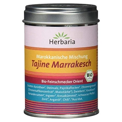 Afbeelding van Herbaria &quot;Tajine Marrakes&quot; Marokkaans kruidenmengsel, 100 g doos
