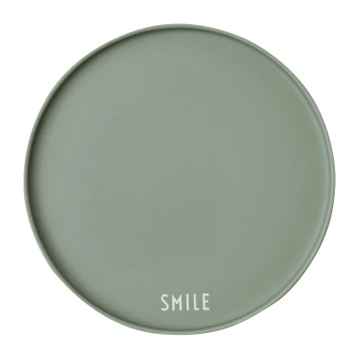 Afbeelding van Design Letters favoriet bord Ø22 cm Smile green
