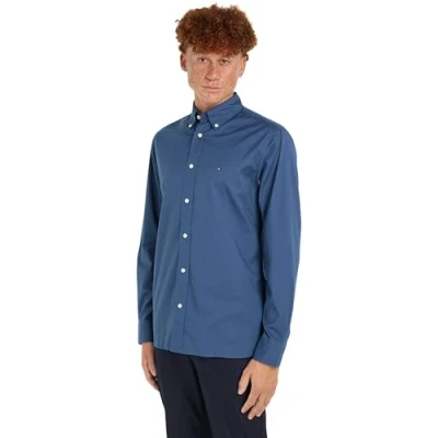 Afbeelding van Tommy Hilfiger FLEX Overhemd, Heren, Maat: XS, Aegean sea