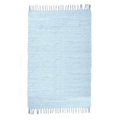 Afbeelding van Tapijt 100% katoen; handgeweven Maat: 70 x 140 cm; Kleur: lichtblauw Theo Keller Happy Cotton