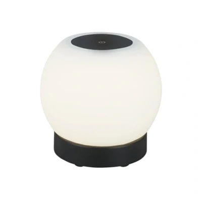 Afbeelding van BRILONER POKA LED Tafellamp Oplaadbaar Dimbaar Glas Snoerloos Touch 3W zwart Ø16cm