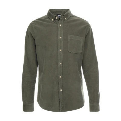 Afbeelding van Urban Classics Corduroy Overhemd, Heren, Maat: 3XL, Olive