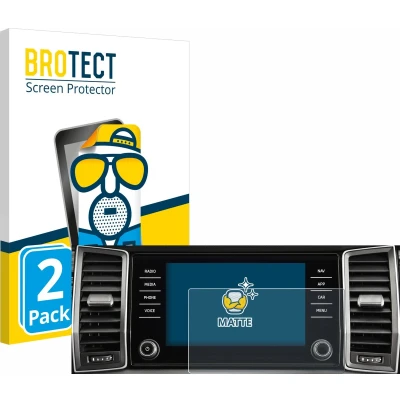 Afbeelding van BROTECT Screenprotector voor Skoda Columbus Kodiaq 2017 2018 Infotainment System 9.2&quot; Folie Beschermfolie matte (2 Stuks)