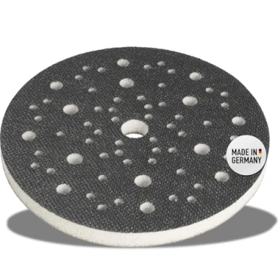Afbeelding van Softpad 150 mm 67 gat (MIRKA) van schuim (zacht), interface pad soft, buffer voor schuurschijven / polijstschijven en klittenband schuurpapier DFS